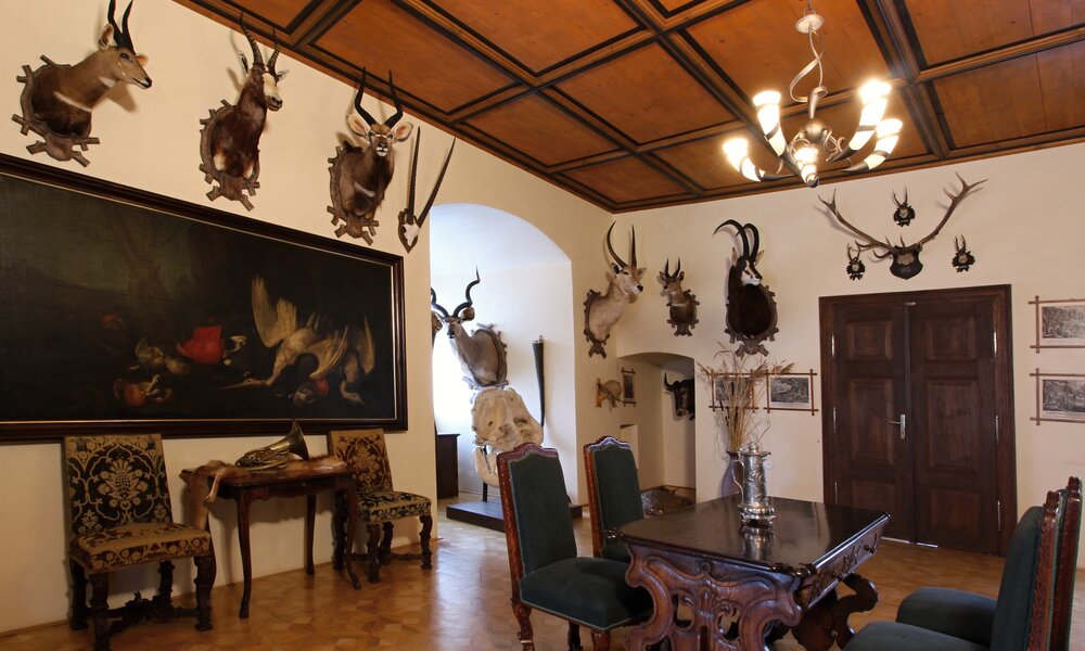 Lovecký salón, správa hradu Nové Hrady